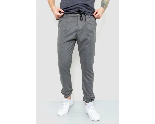 Чоловічі штани в смужку, колір сірий, 157R2003-1