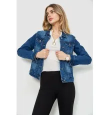 Джинсовая куртка женская, колір синій, 129RL004
