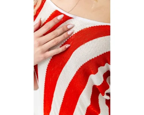 Жіноча кофта в смужку, колір червоно-білий, 244R0263