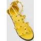 Босоніжки жіночі лакові, колір жовтий, 243R916-2
