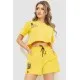 Костюм жіночий повсякденний футболка+шорти, колір жовтий, 198R123