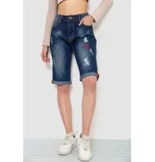 Шорти джинсові чоловічі жіночі з потертостями, колір синій, 244R5552