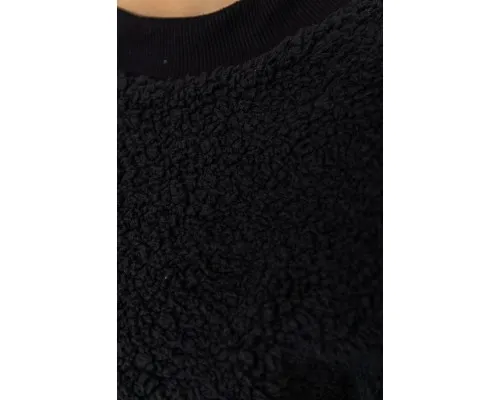 Світшот жіночий хутряний Тедді, колір чорний, 102R5204