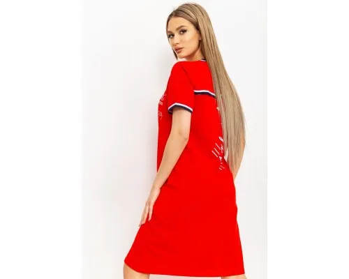 Сукня жіноча домашня, колір червоний, 219RT-419