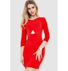 Плаття однотонне, колір червоний, 244R071