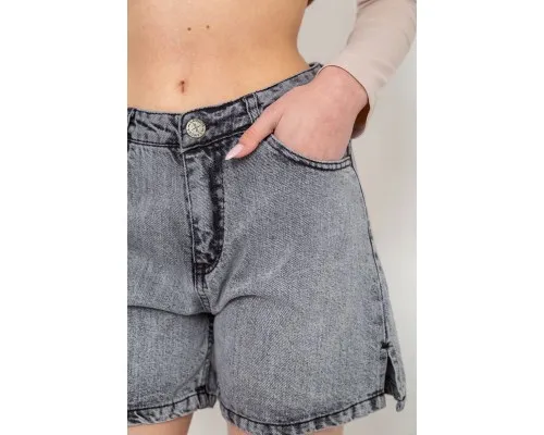 Шорти джинсові жіночі, колір сірий, 244R00501