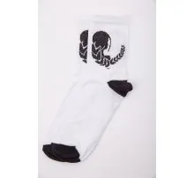 Білі жіночі шкарпетки, з малюнком, 167R520
