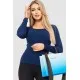 Кофта жіноча в рубчик, колір синій, 204R9024
