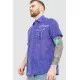 Сорочка чоловіча з принтом, колір фіолетовий, 186R3203