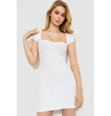 В'язане плаття, колір білий, 204R031