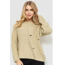 Жіночий светр в'язаний, колір бежевий, 204R162