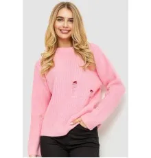 Жіночий светр в'язаний, колір рожевий, 204R162