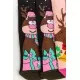 Комплект жіночих шкарпеток новорічних 3 пари, колір чорний, помаранчевий, світло-рожевий, 151R272