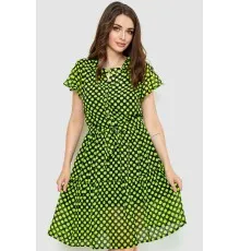 Сукня у горох, колір чорно-зелений, 230R023-11
