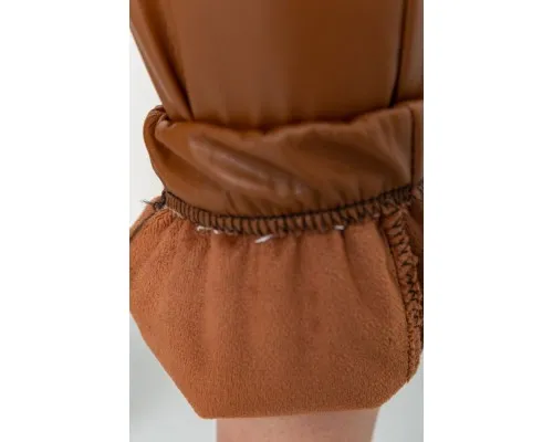 Лосини жіночі на флісі, колір коричневий, 164R150