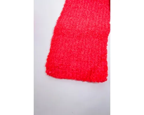 Комплект з шапки і шарфа, для дівчинки, коралово-білого кольору, 167R8882
