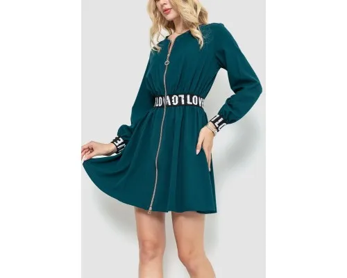 Сукня жіноча на блискавці, колір зелений, 102R076-1