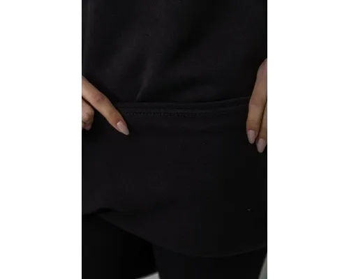 Туніка жіноча на флісі, колір чорний, 243R01006-1