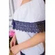 Шифонова блуза з відкритими плечами, колір Сіро-блакитний, 119R1540-14