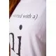 Жіноча футболка, білого кольору з принтом, 198R001
