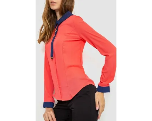 Блуза ошатна, колір кораловий, 186R101