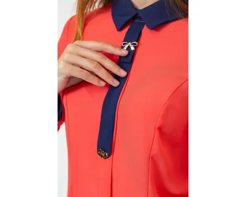 Блуза ошатна, колір кораловий, 186R101