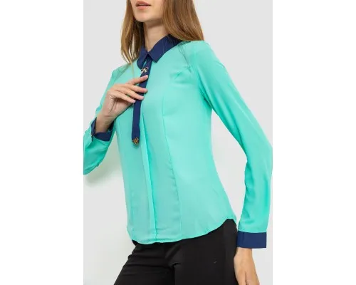 Блуза ошатна, колір м'ятний, 186R101