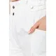 Шорти жіночі на резинці з манжетом, колір білий, 214R811