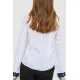 Блуза ошатна, колір білий, 186R101
