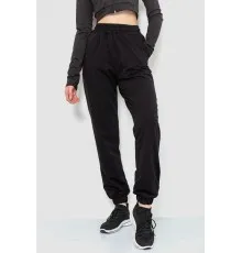 Спорт штани жіночі двонитка, колір чорний, 102R292-1