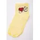 Жіночі шкарпетки, жовто-червоного кольору з принтом, середньої довжини, 167R346