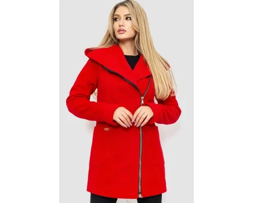 Жіноче пальто з капюшоном, колір червоний, 186R241