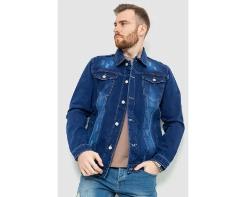 Джинсова куртка чоловіча, колір темно-синій, 157R0110-1