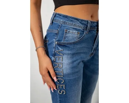 Джинси жіночі однотонні Skinny, колір синій, 244RVE-827