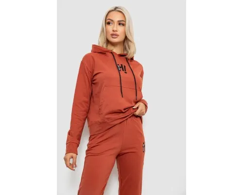 Спортивний костюм жіночий двонитка, колір теракотовий, 214R1419-003