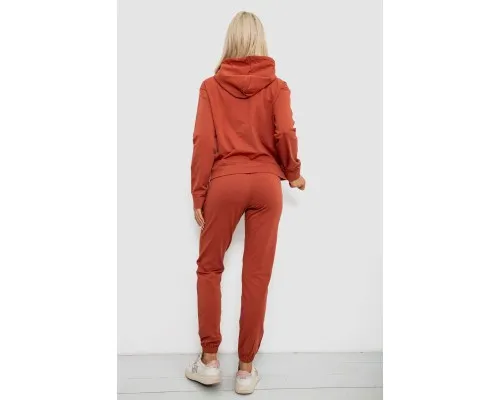 Спортивний костюм жіночий двонитка, колір теракотовий, 214R1419-003