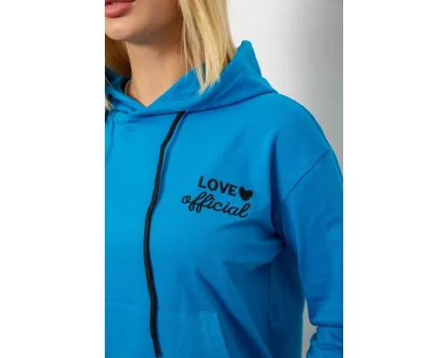 Спортивний костюм жіночий двонитка  -уцінка, колір джинс, 214R1419-005-U-2