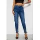 Джинси жіночі однотонні Skinny, колір синій, 244R7217