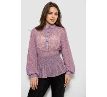 Блуза жіноча з принтом шифонова, колір бузковий, 230R1502