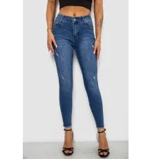 Джинси жіночі однотонні Skinny, колір синій, 244RS5712
