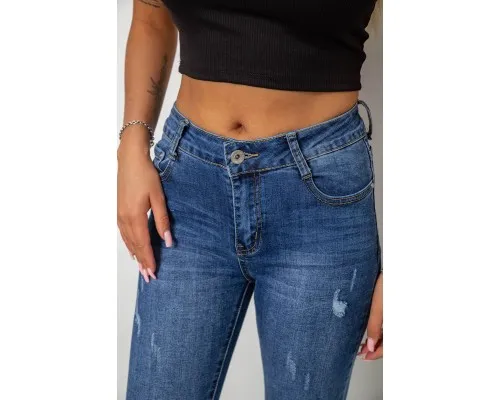 Джинси жіночі однотонні Skinny, колір синій, 244RS5712