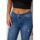 Джинси жіночі однотонні Skinny, колір синій, 244RS5712