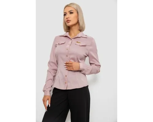 Сорочка класична в смужку  -уцінка, колір пудровий, 230R646-U-39