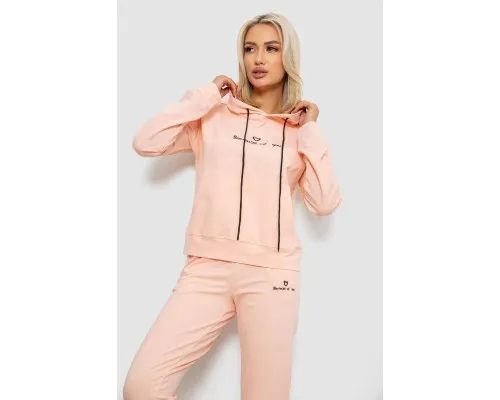 Спортивний костюм жіночий двонитка, колір персиковий, 214R1419-002