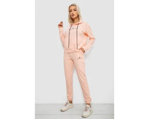 Спортивний костюм жіночий двонитка, колір персиковий, 214R1419-002