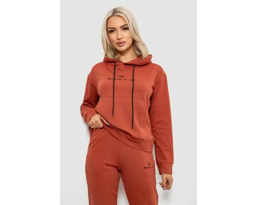 Спортивний костюм жіночий двонитка, колір теракотовий, 214R1419-002