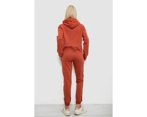 Спортивний костюм жіночий двонитка, колір теракотовий, 214R1419-002