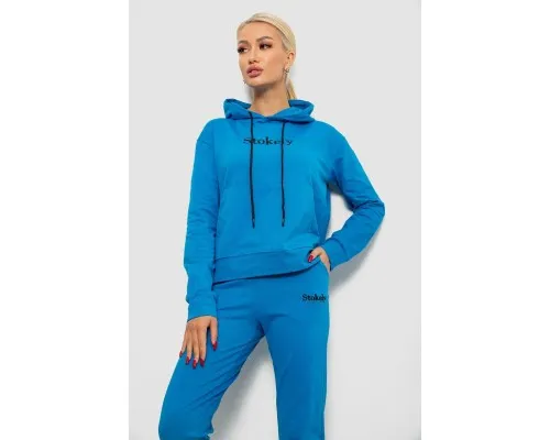 Спортивний костюм жіночий двонитка, колір джинс, 214R1419-006