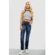 Джинси жіночі однотонні Straight fit, колір синій, 244R11489