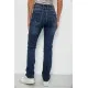 Джинси жіночі однотонні Straight fit, колір синій, 244R11489